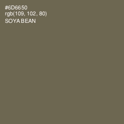 #6D6650 - Soya Bean Color Image